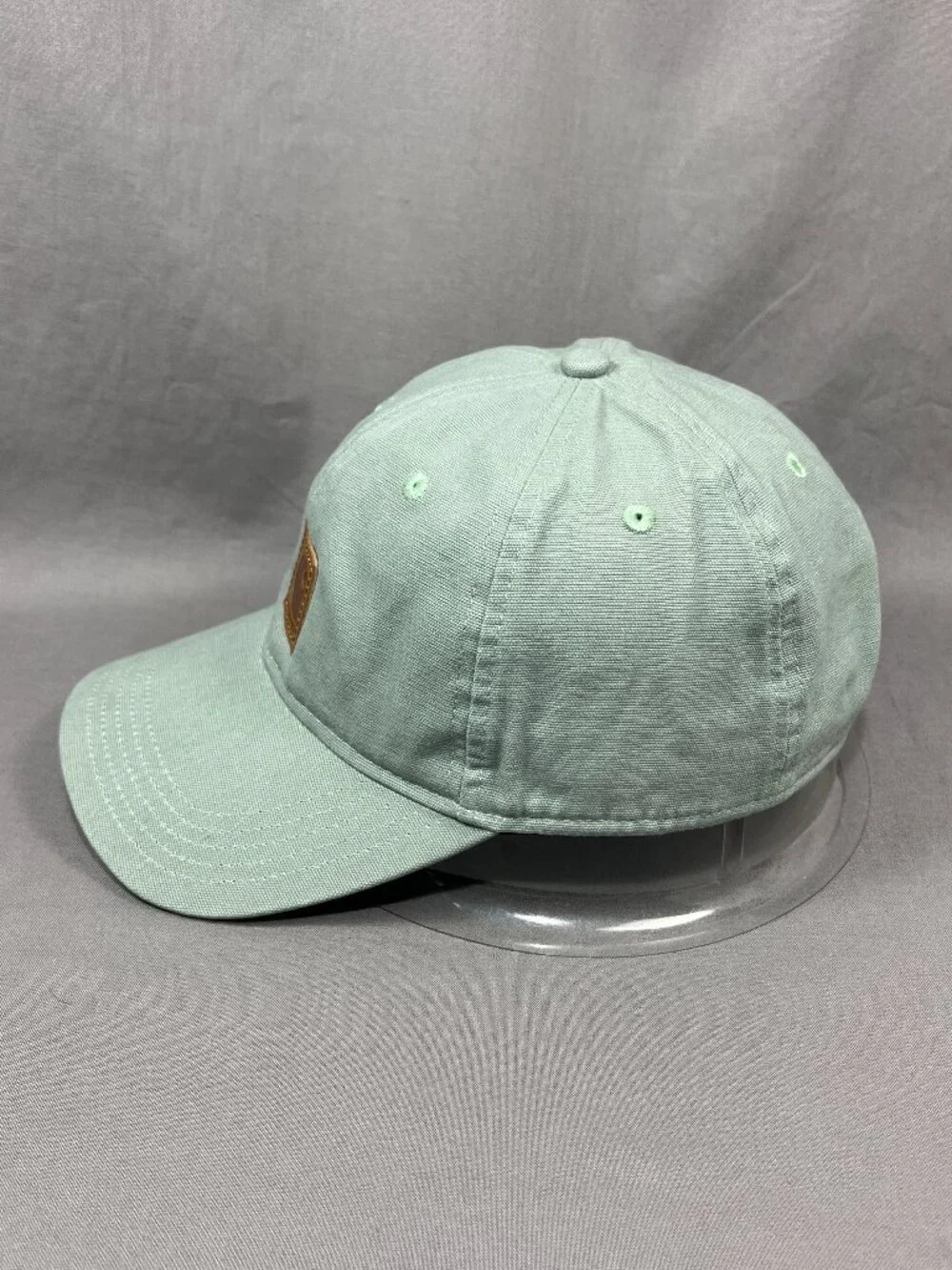 Carhartt Strapback Hat Green Canvas Cap Baseball Workwear Adjustable Dad Mens - Picture 4 of 15